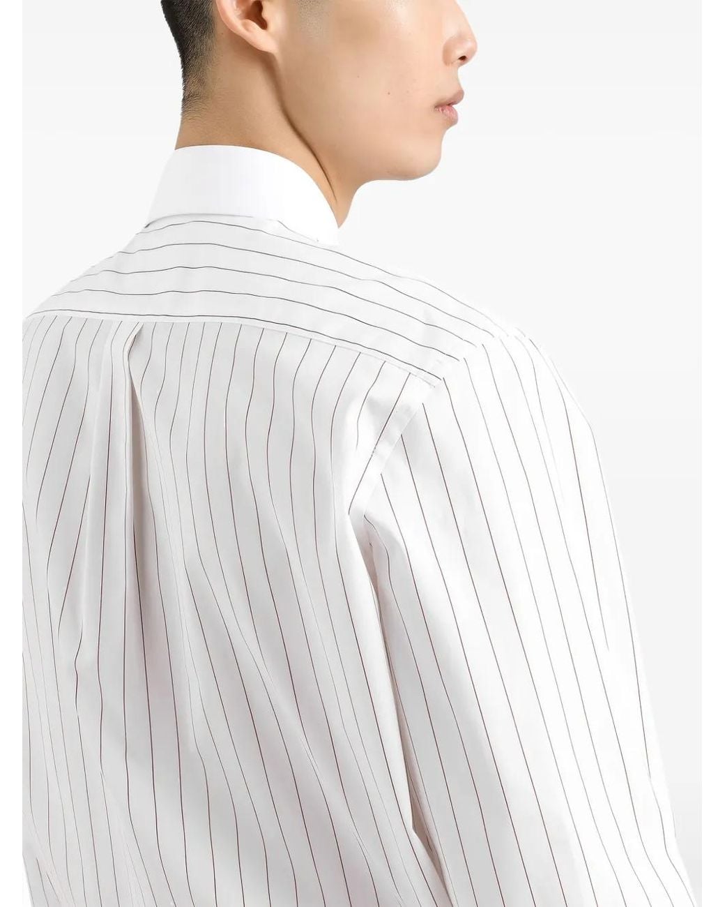 Dolce & Gabbana White Crystal-Embellished Shirt for men