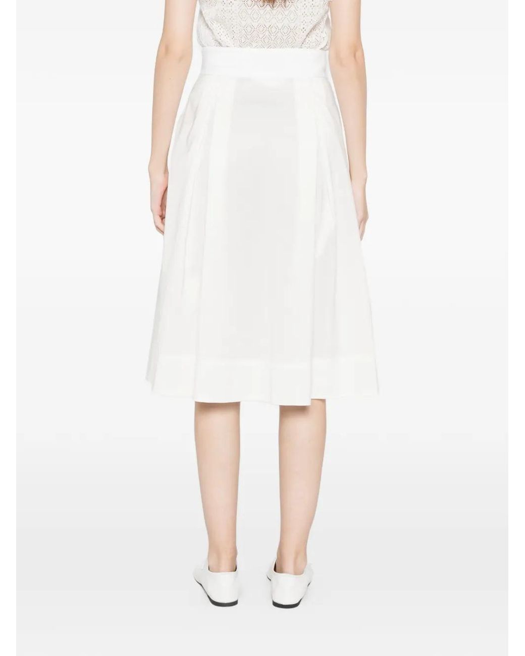 Herno Midi-Plooirok in het White
