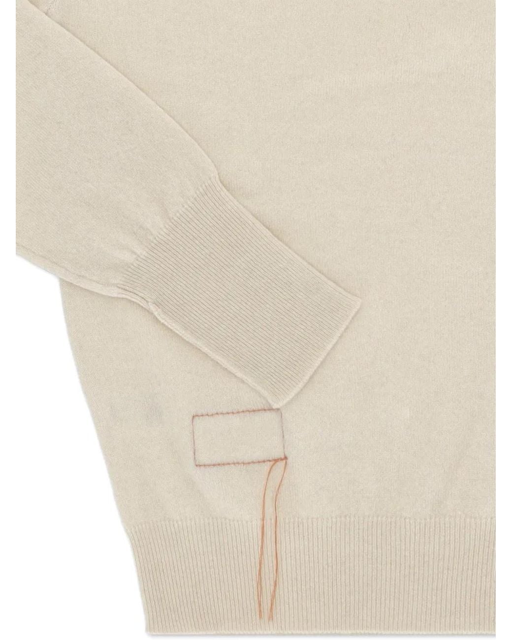 Fortela White Raglan-Sleeves Cashmere Sweater for men