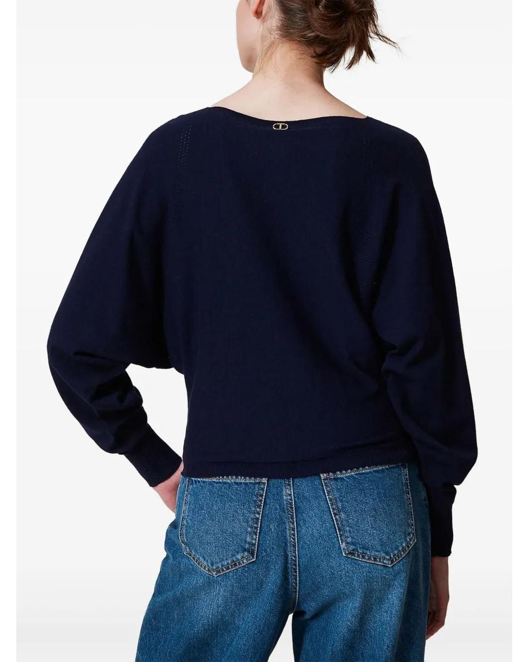Twinset Blue Crew-Neck Sweater