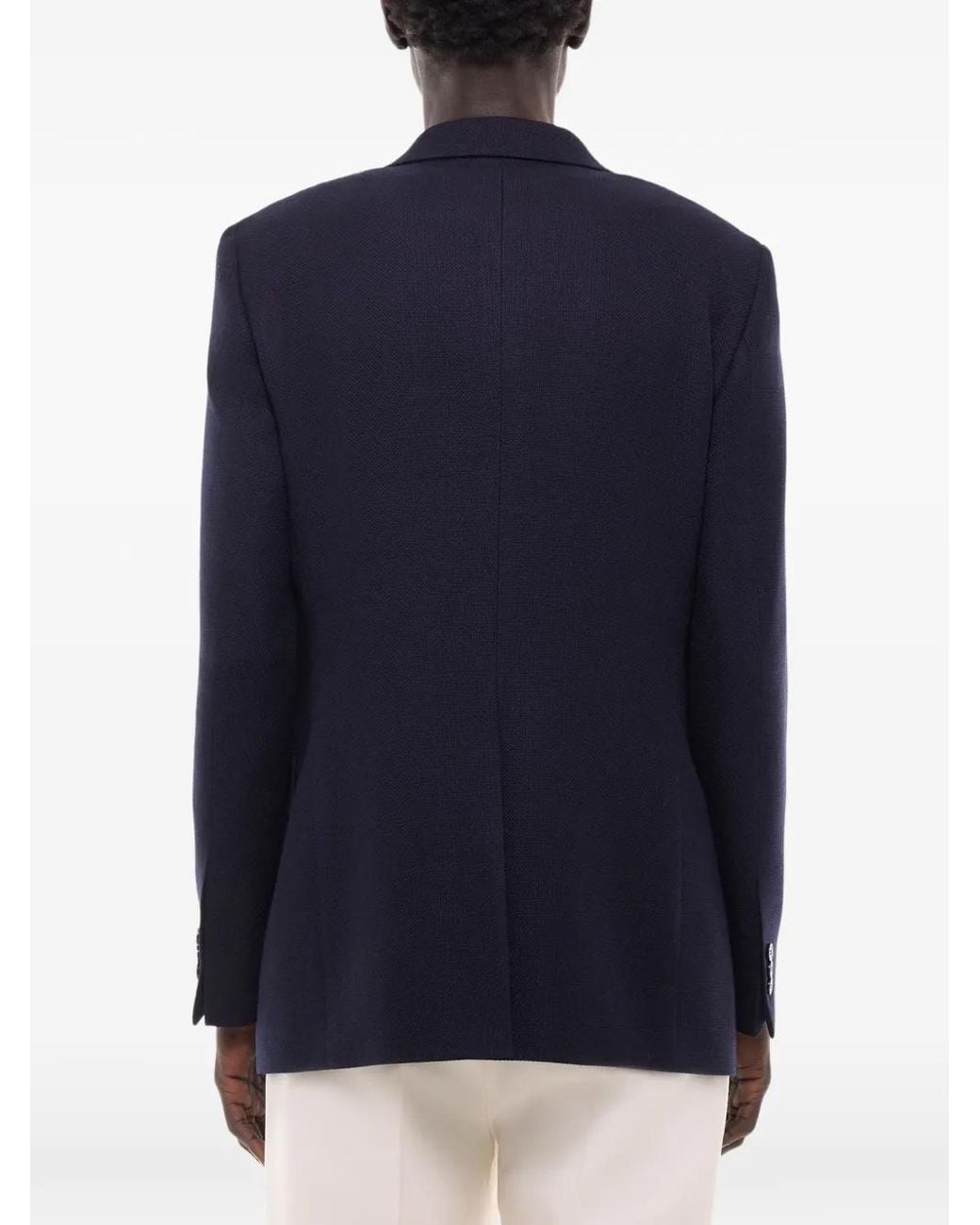 Fursac Blue Virgin-Wool Blazer for men