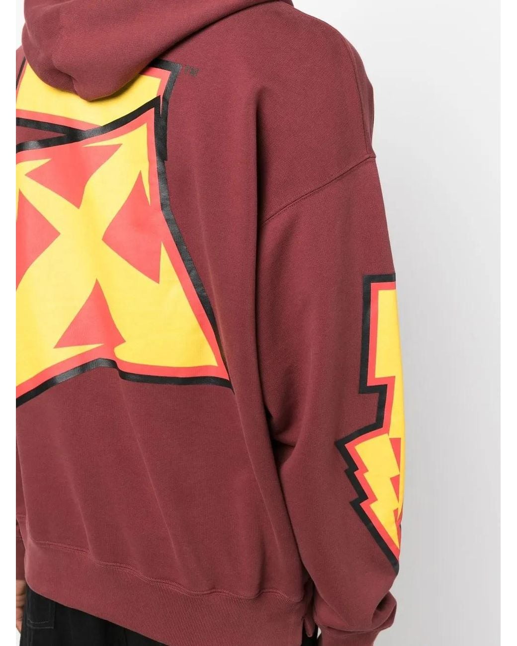 Off-White c/o Virgil Abloh Red Thunder Stable Skate Hoodie for men