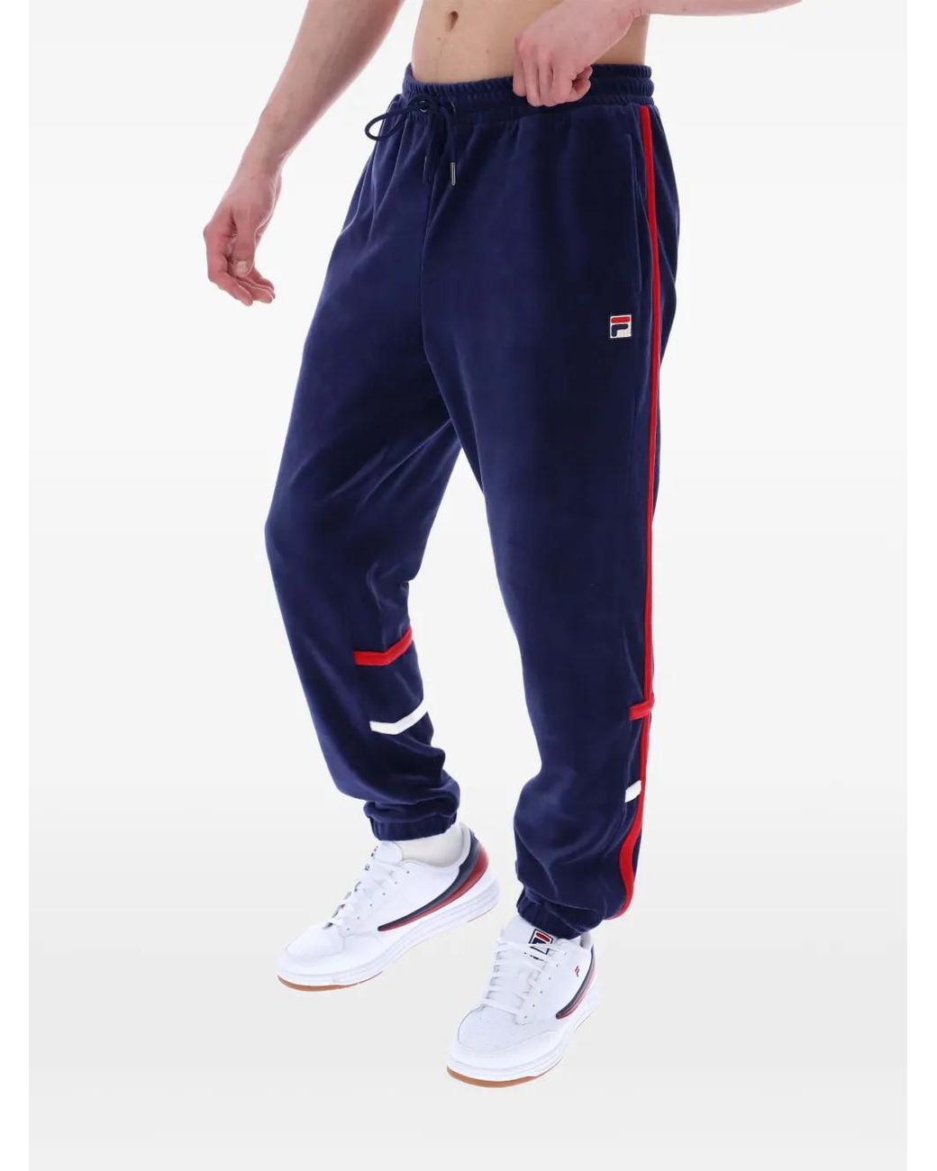 Fila Blue Otello Contrast-Panel Track Pants for men