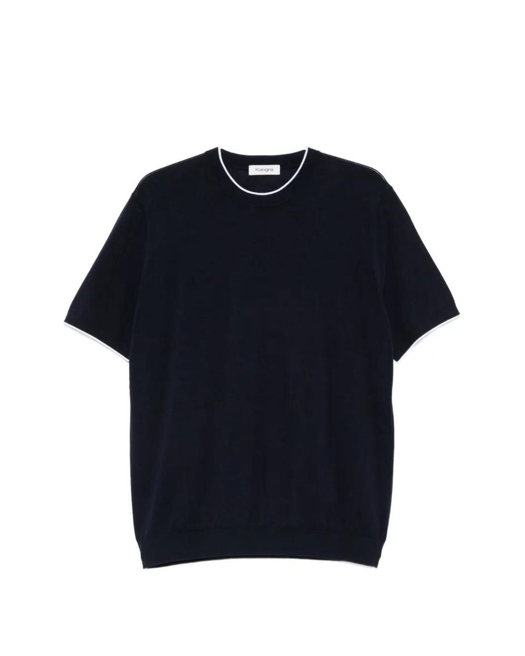 Kangra Blue Contrast-Trim T-Shirt for men