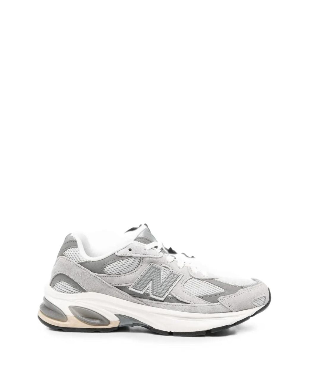 New Balance White U2010V1 Leather Mesh Sneakers