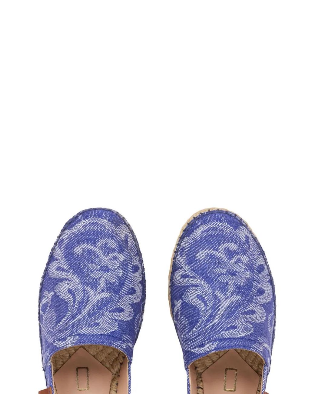 Etro Blue Patterned-Jacquard Espadrilles