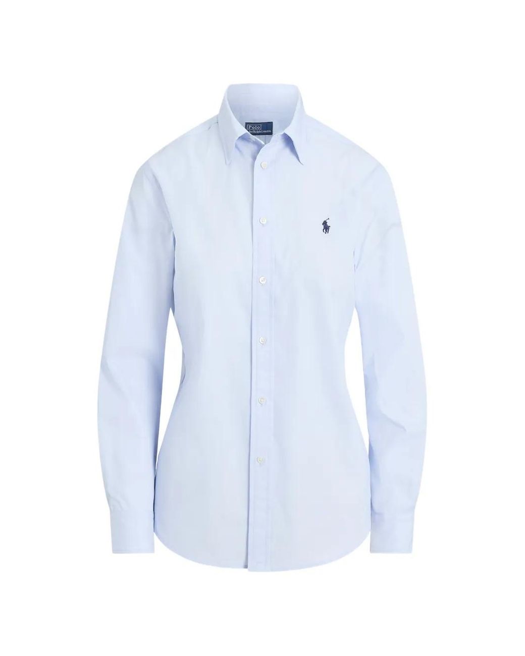 Polo Ralph Lauren Blue Logo-Embroidered Button-Down Shirt