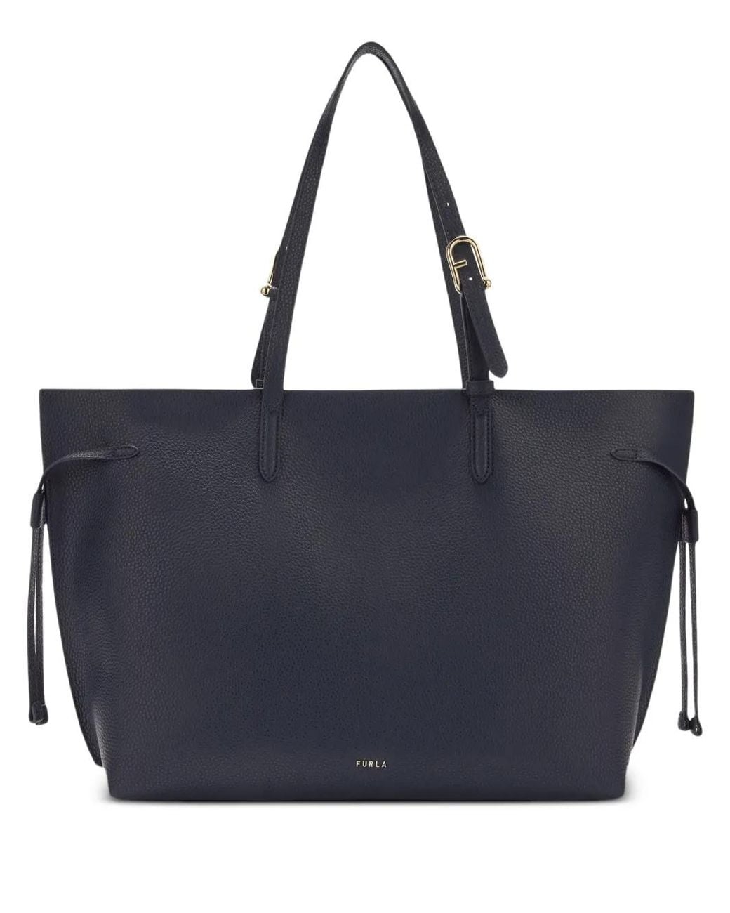 Furla Blue Grand Sac Cabas Ava En Cuir