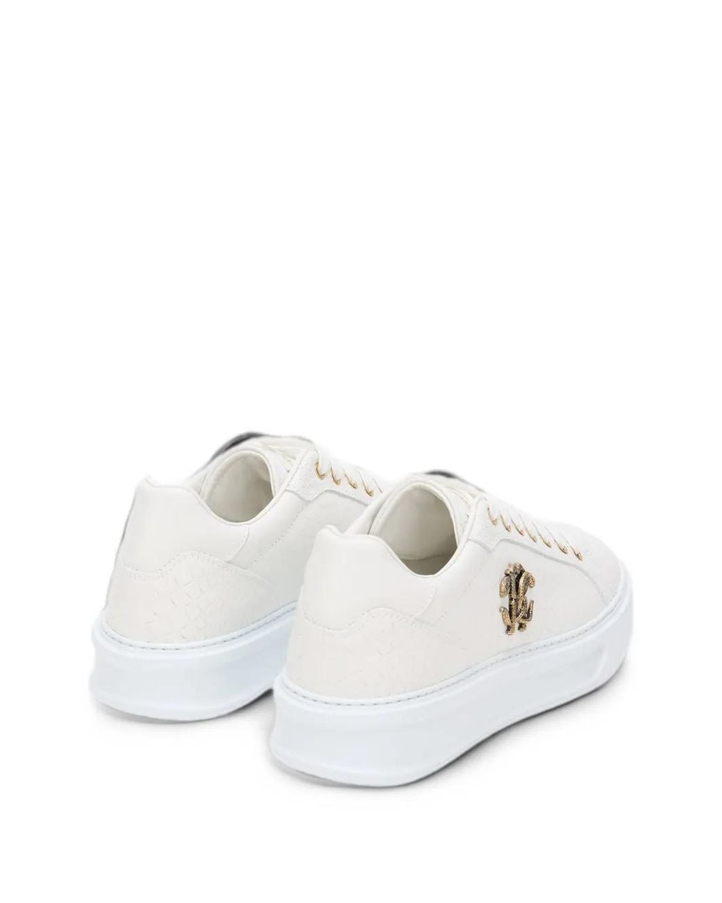 Roberto Cavalli White Baskets À Plaque Logo