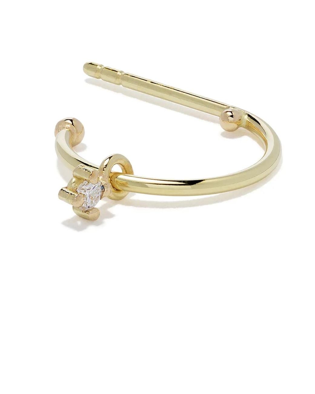 Wouters & Hendrix White 18Kt Diamond Hoop Earring