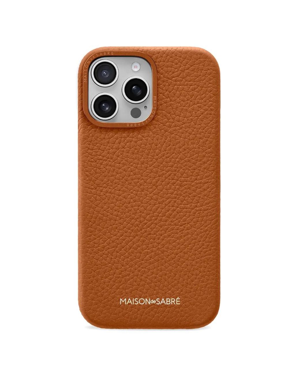 Maison De Sabre Brown Iphone 16 Pro Leather Phone Case