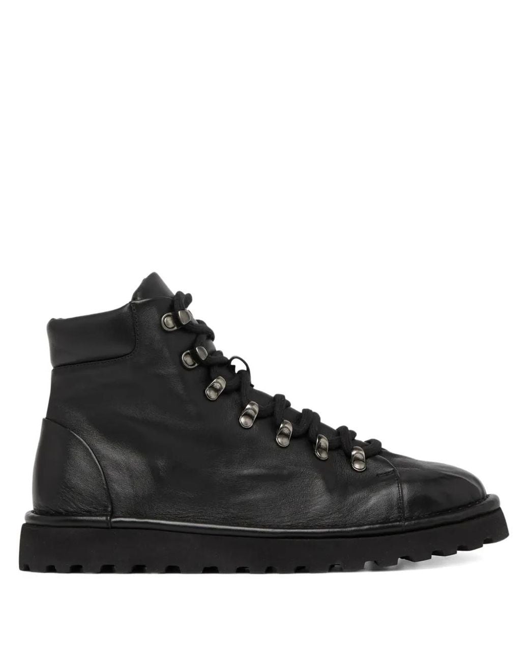 Marsèll Black Lace-Up Leather Boots
