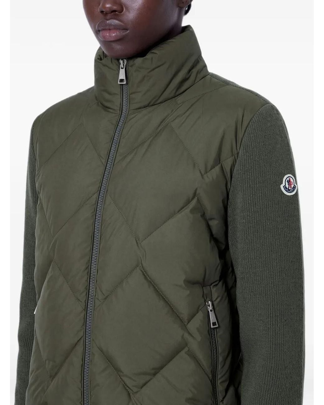 Moncler Green Jacke Mit Logo-Patch