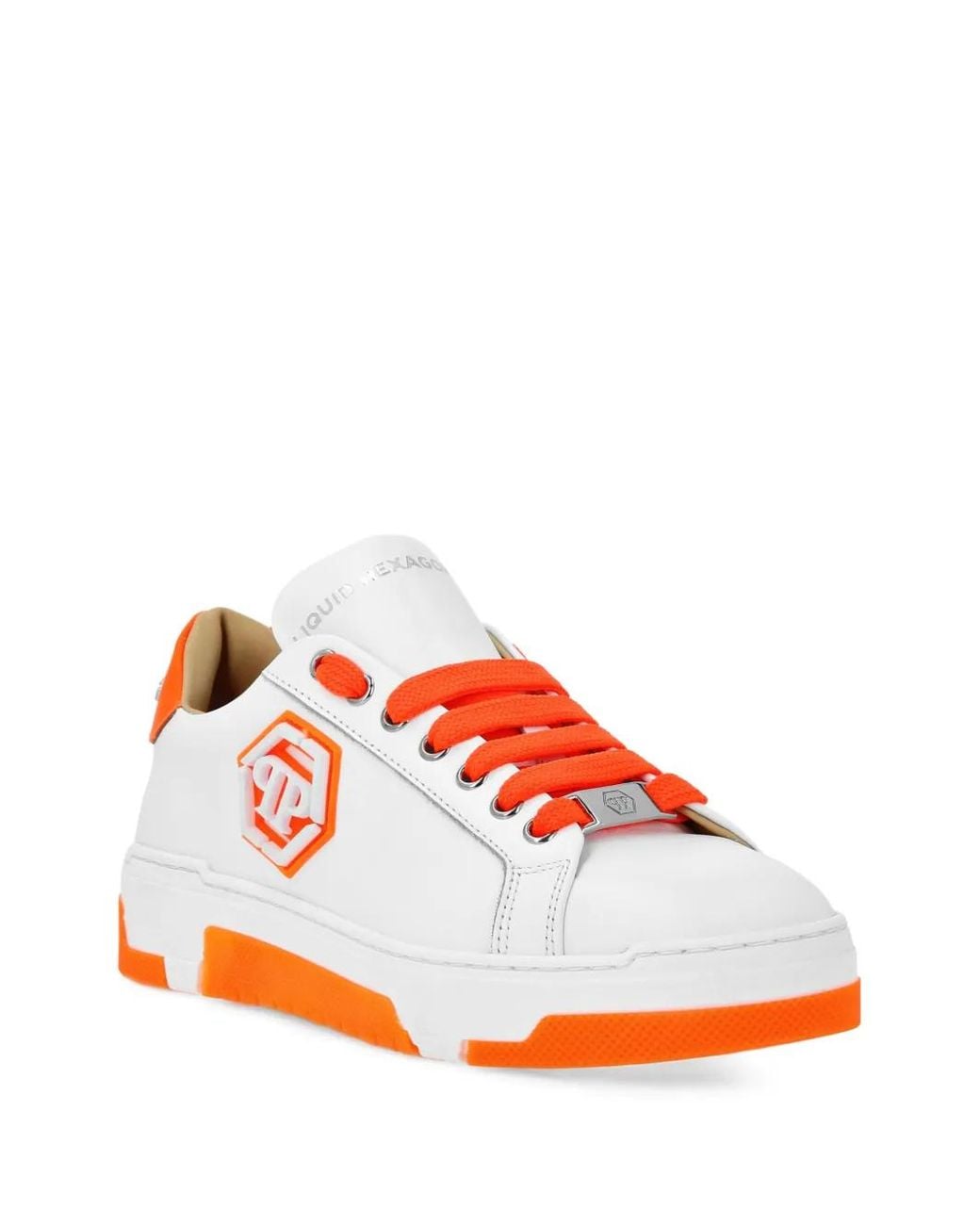 Philipp Plein White Hexagon Trainers