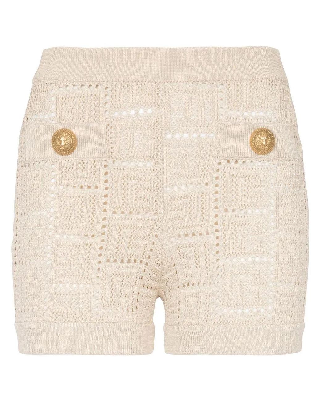 Balmain Natural Short Shorts