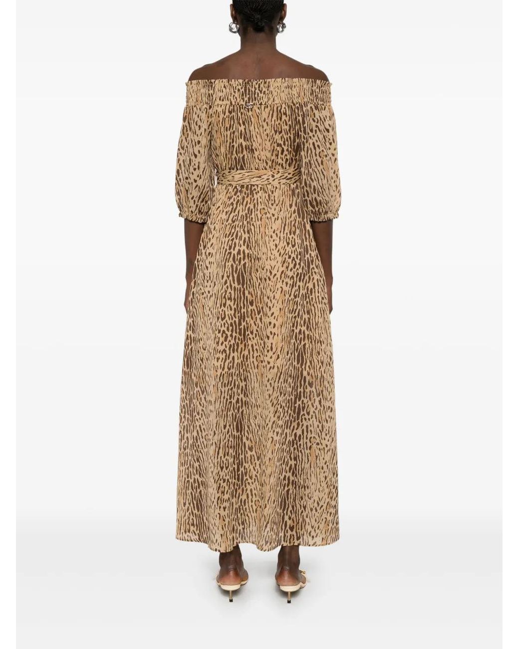 Liu Jo Natural Animalier Long Dress