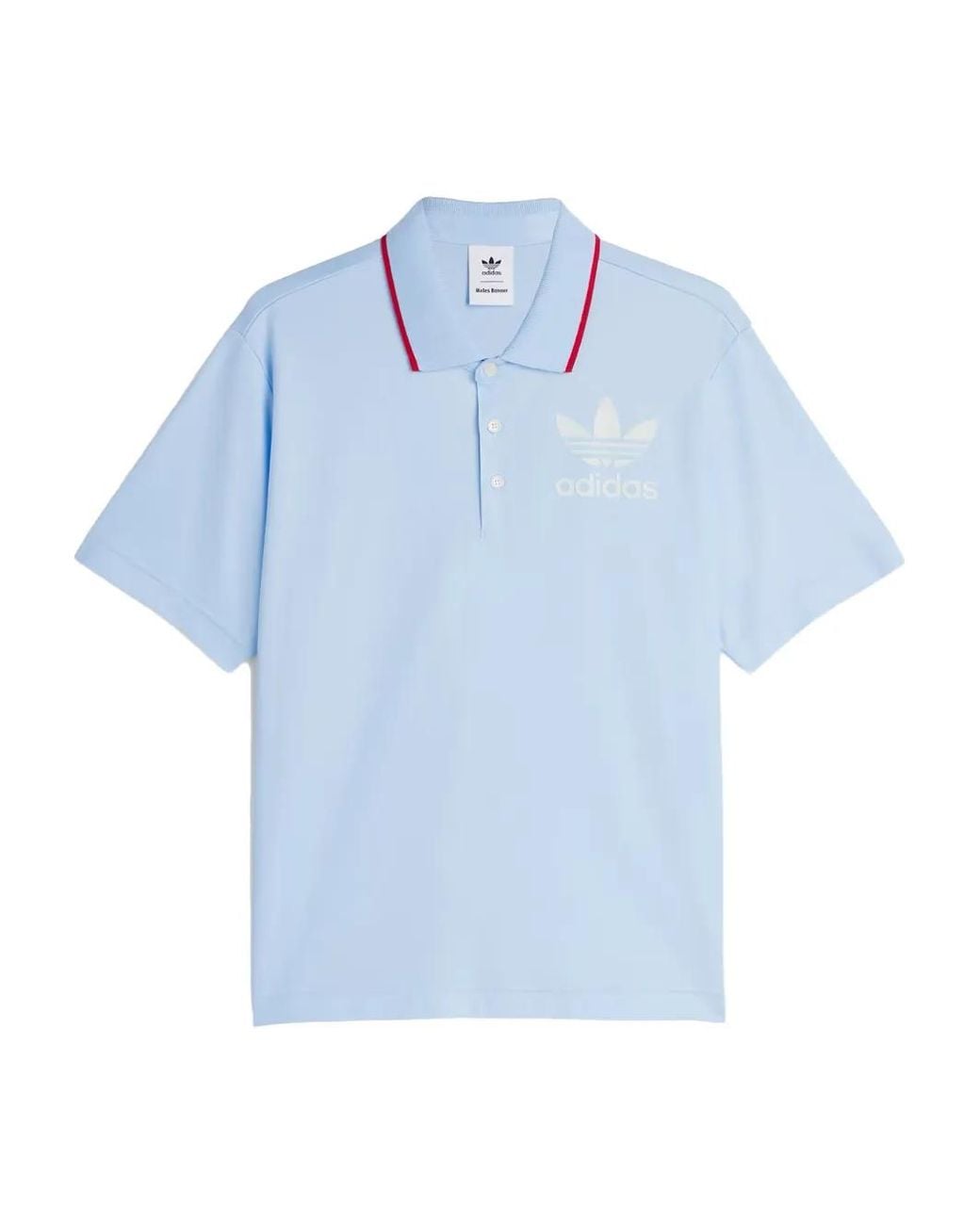Adidas Blue X Wales Bonner Short-Sleeve Polo Shirt