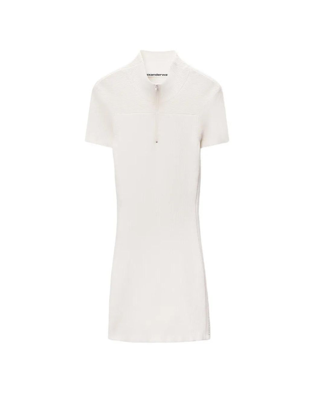 Alexander Wang White Debossed-Logo Mini Dress