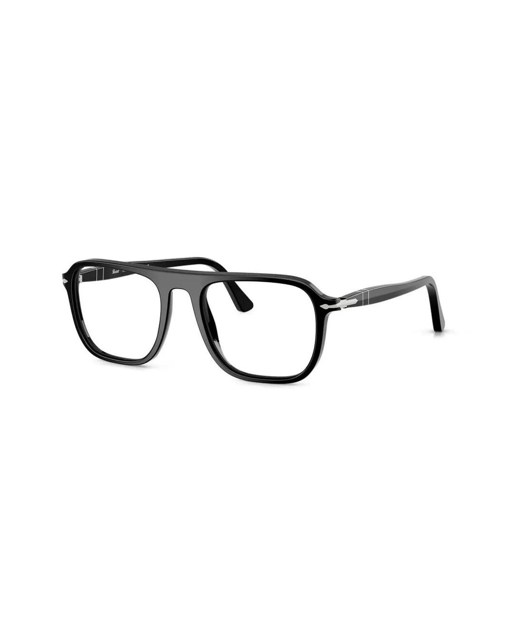 Persol Black Pilot-Frame Glasses