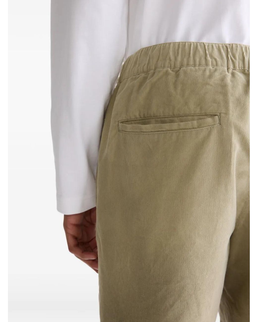 Bellerose Natural Elasticated Corduroy Shorts for men