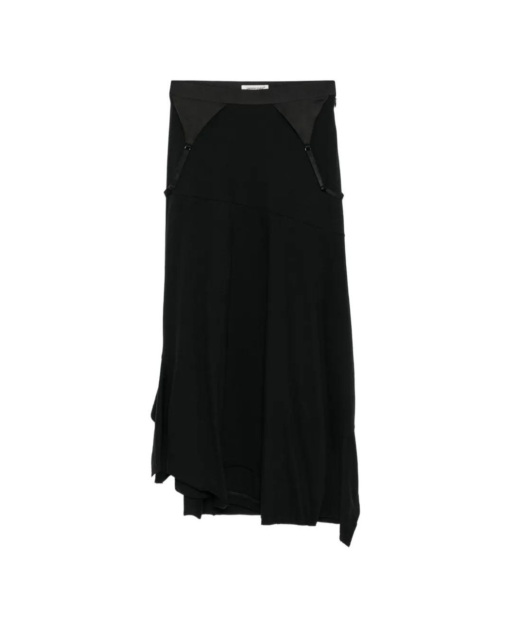 Undercover Black Strap Asymmetric Skirt