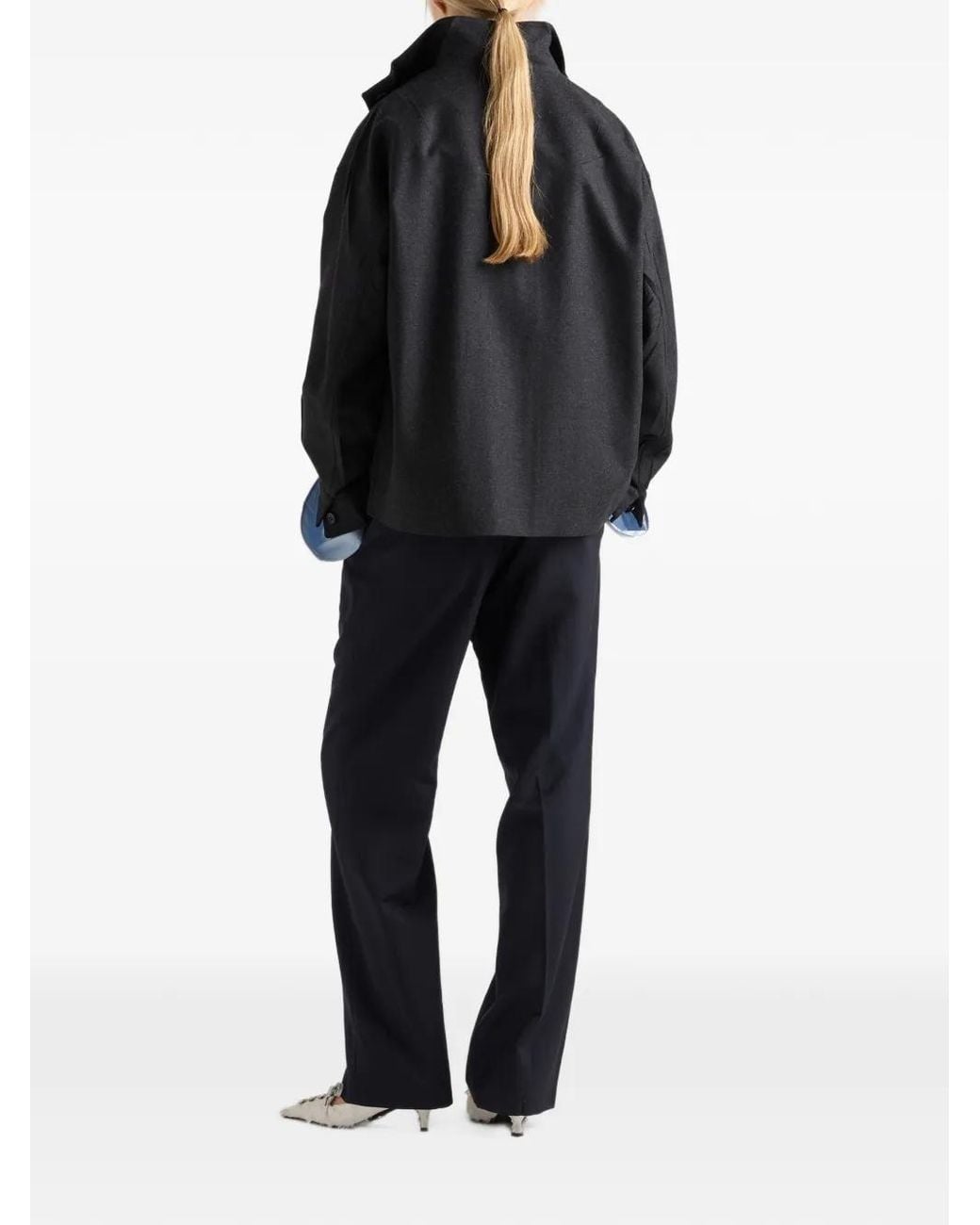 Prada Black Re-Wool Blouson Jacket