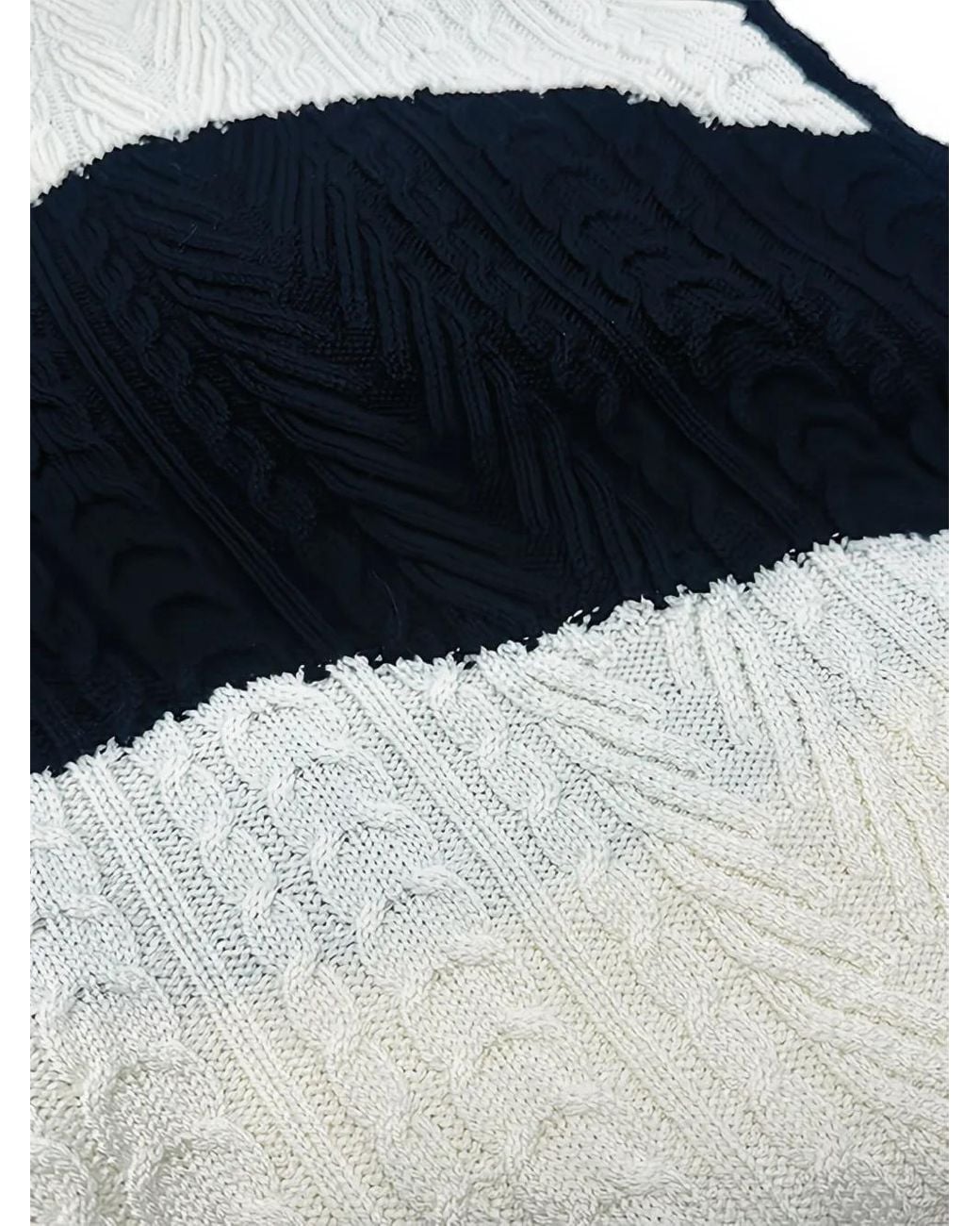 Mostly Heard Rarely Seen Black Cable-Knit Striped Shorts for men