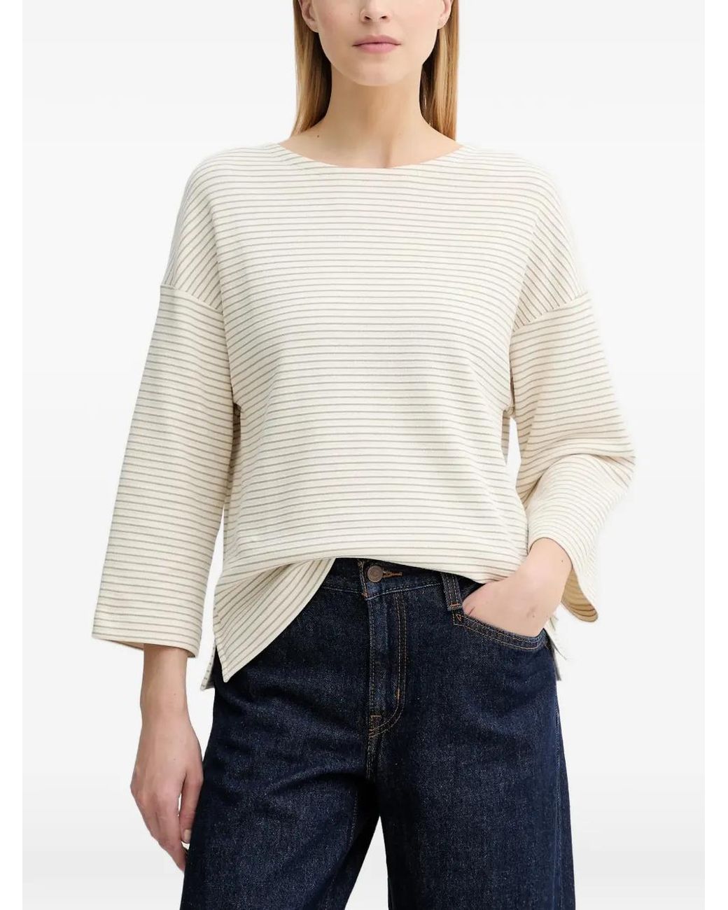 Marc O' Polo White Striped Top