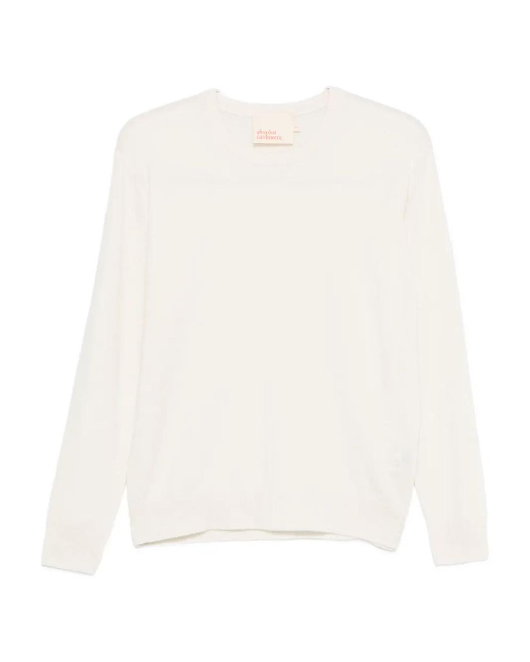 ABSOLUT CASHMERE White Crew-Neck Sweater