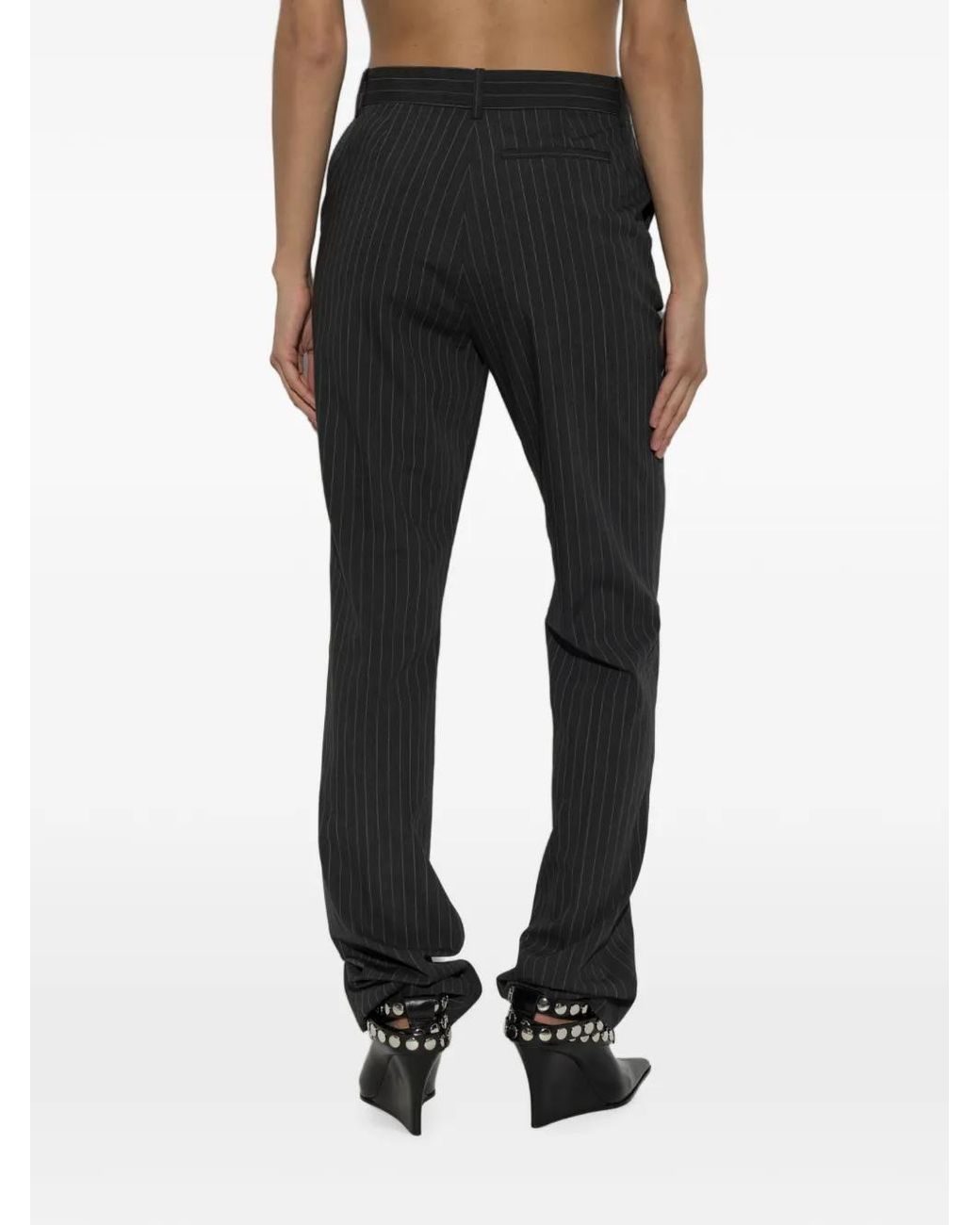 IRO Black Kepia Pinstripe Trousers