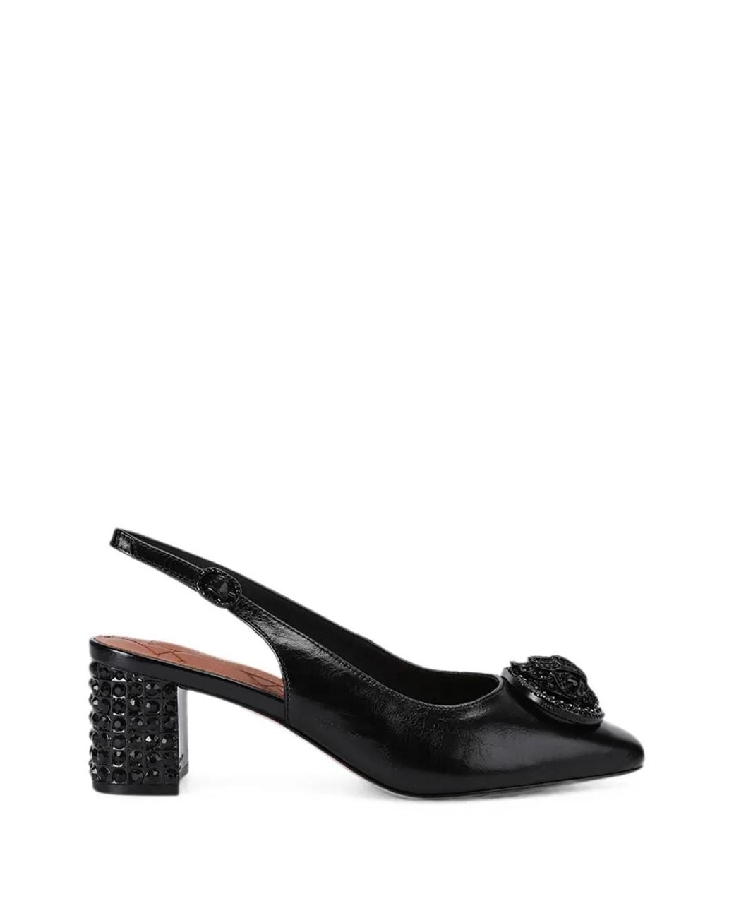 Kurt Geiger Black Chelsea Block Sling Dr Pumps