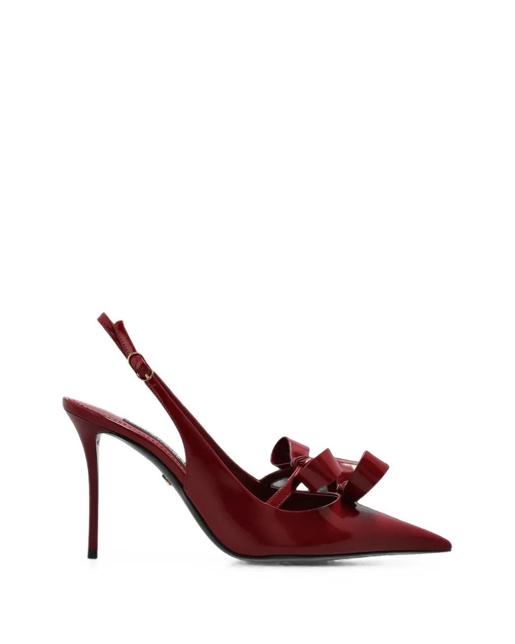 Dolce & Gabbana Red Bow-Detail Slingback Pumps
