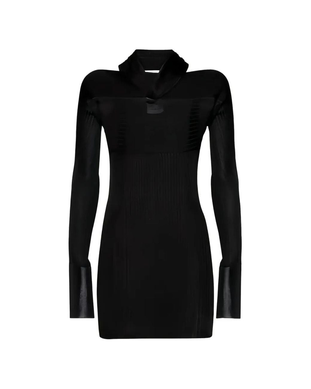 Ferragamo Black Long Sleeves Mock Neck T-Shirt