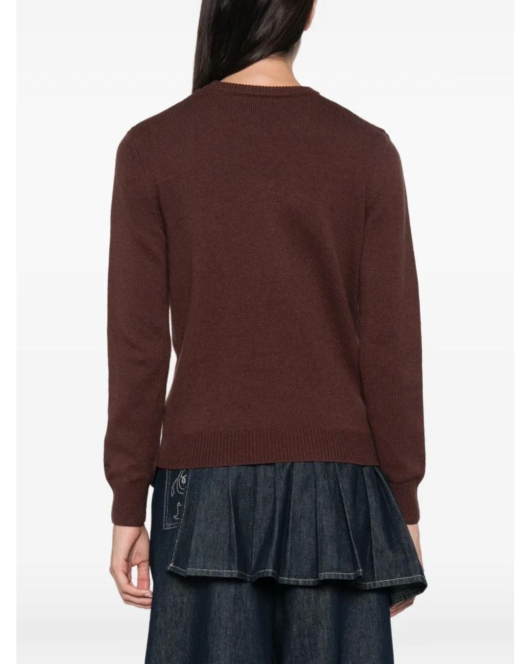 Mc2 Saint Barth White X Disney New Queen Intarsia-Knit Sweater