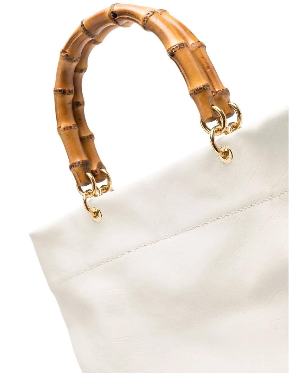 Jil Sander Natural Bamboo-Handle Leather Tote Bag