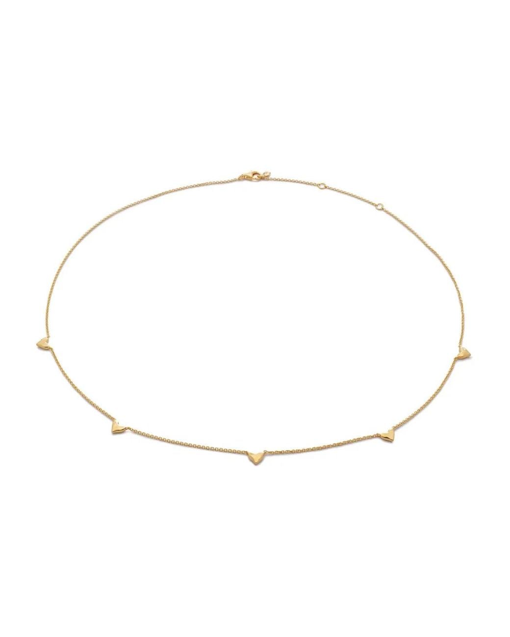 Monica Vinader White Heart-Detail Chain Necklace