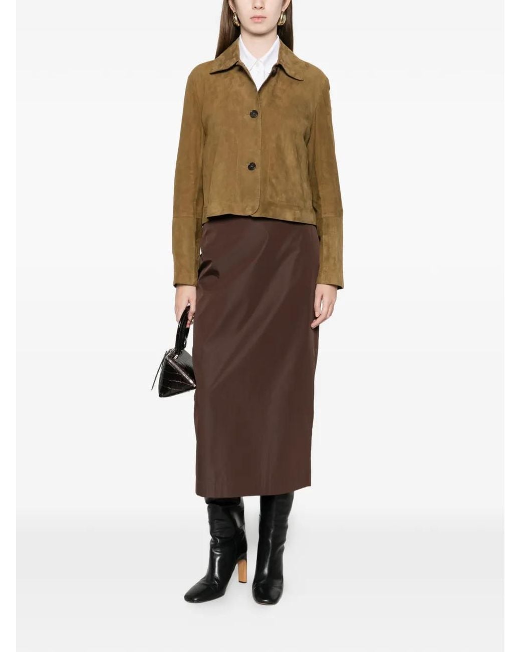Arma Natural Button Suede Jacket