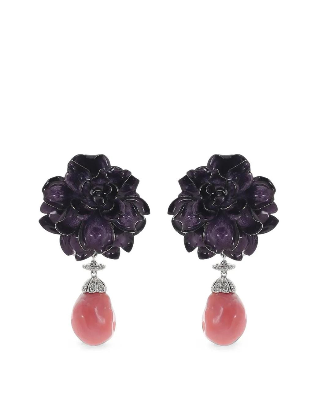 SABOO FINE JEWELS Blue Conch-Pearl And Diamond Drop Earrings