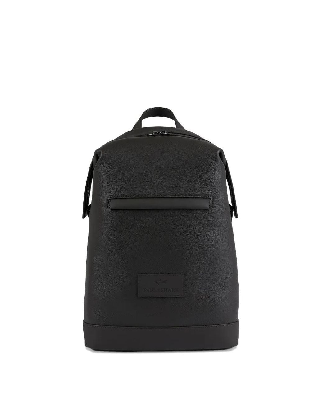 Paul & Shark Black Leather Backpack for men