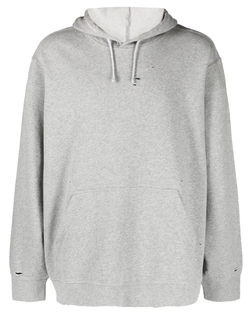 Givenchy Gray Cotton Hoodie for men