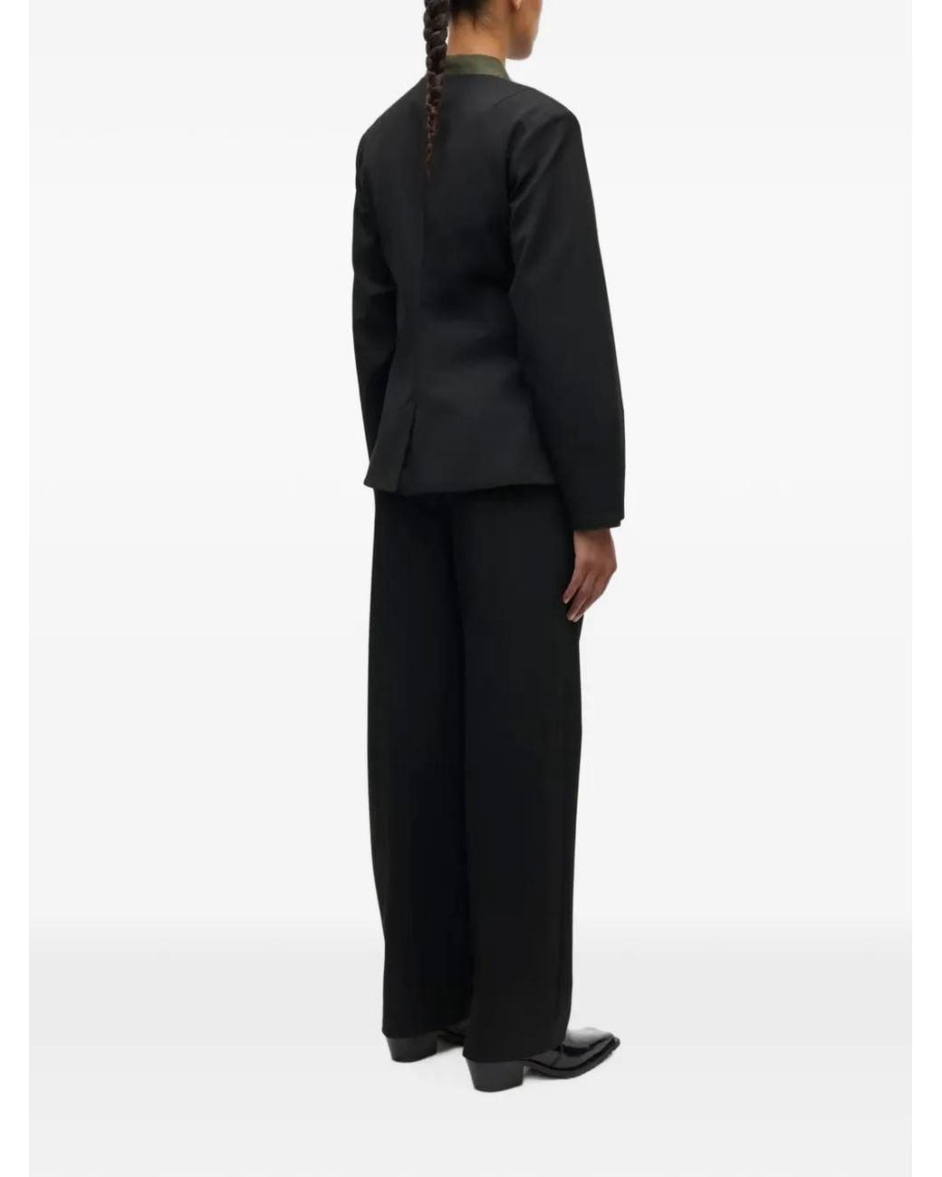 Samsøe & Samsøe Black Sarhino Button-Fastening Blazer