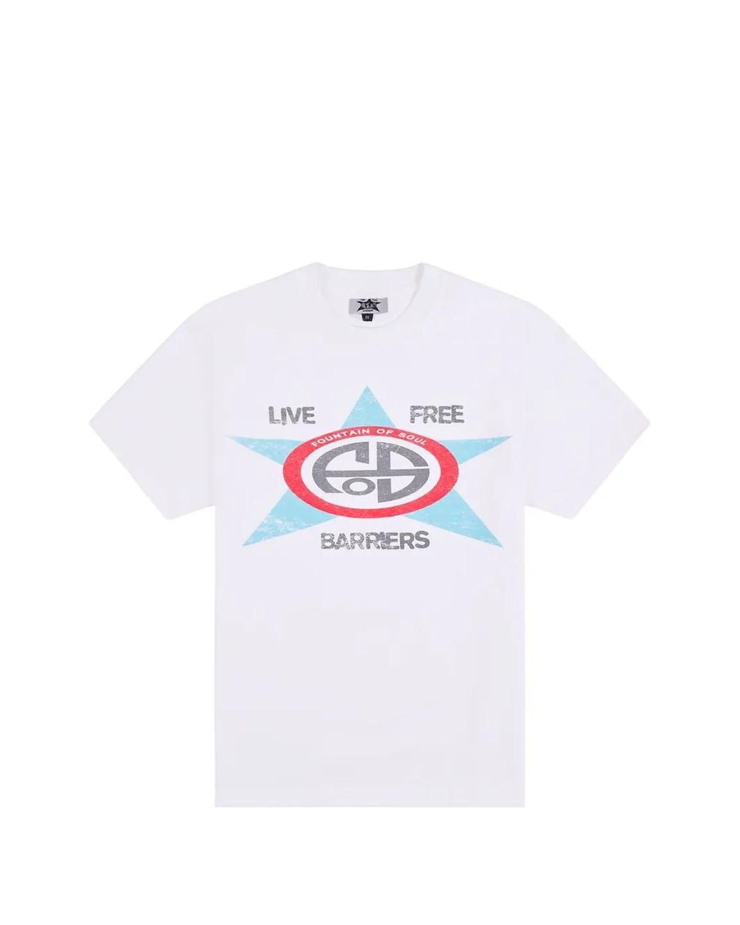 Barriers White Graphic-Print T-Shirt for men