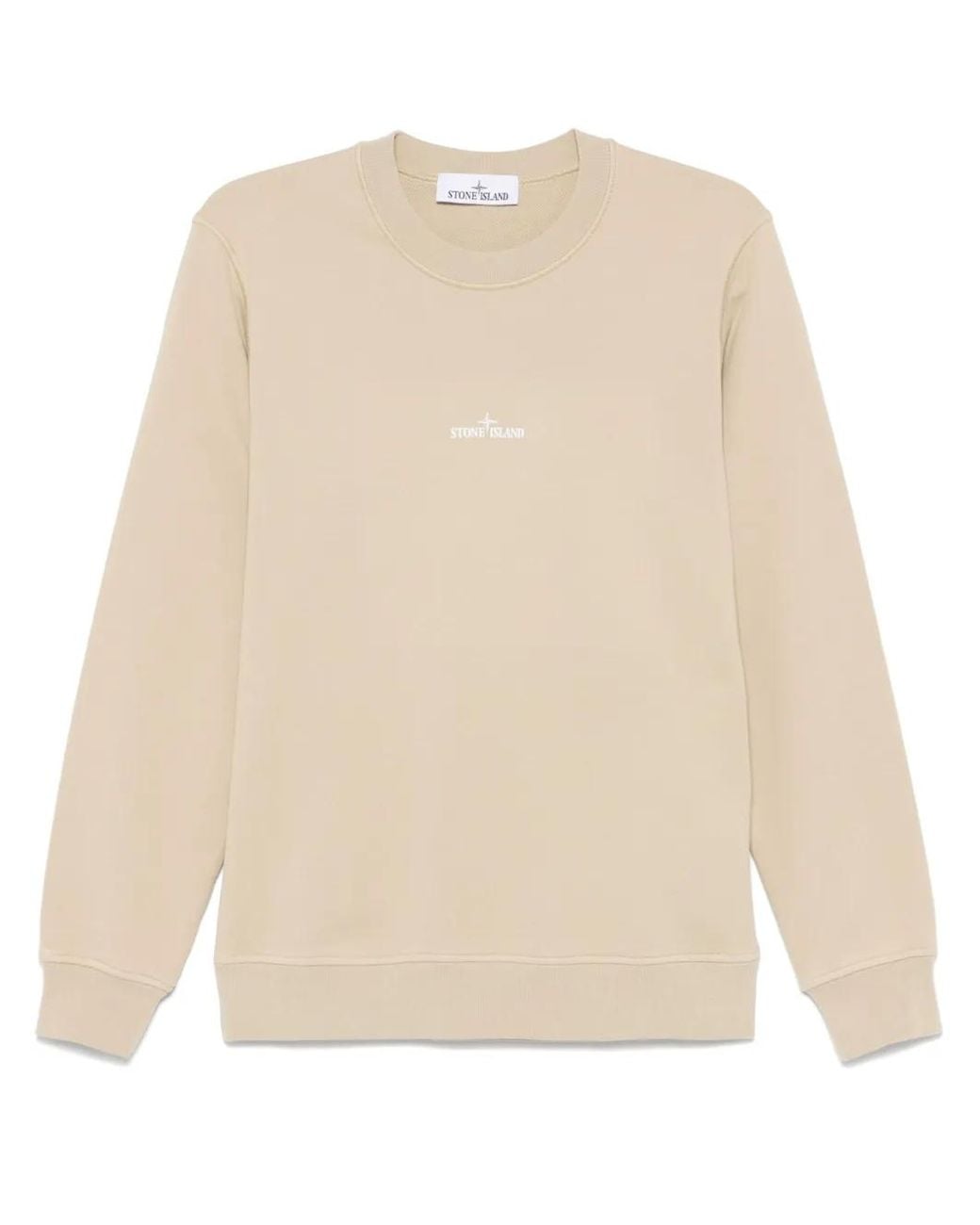 Stone Island Natural Logo Print Sweatshirt for men