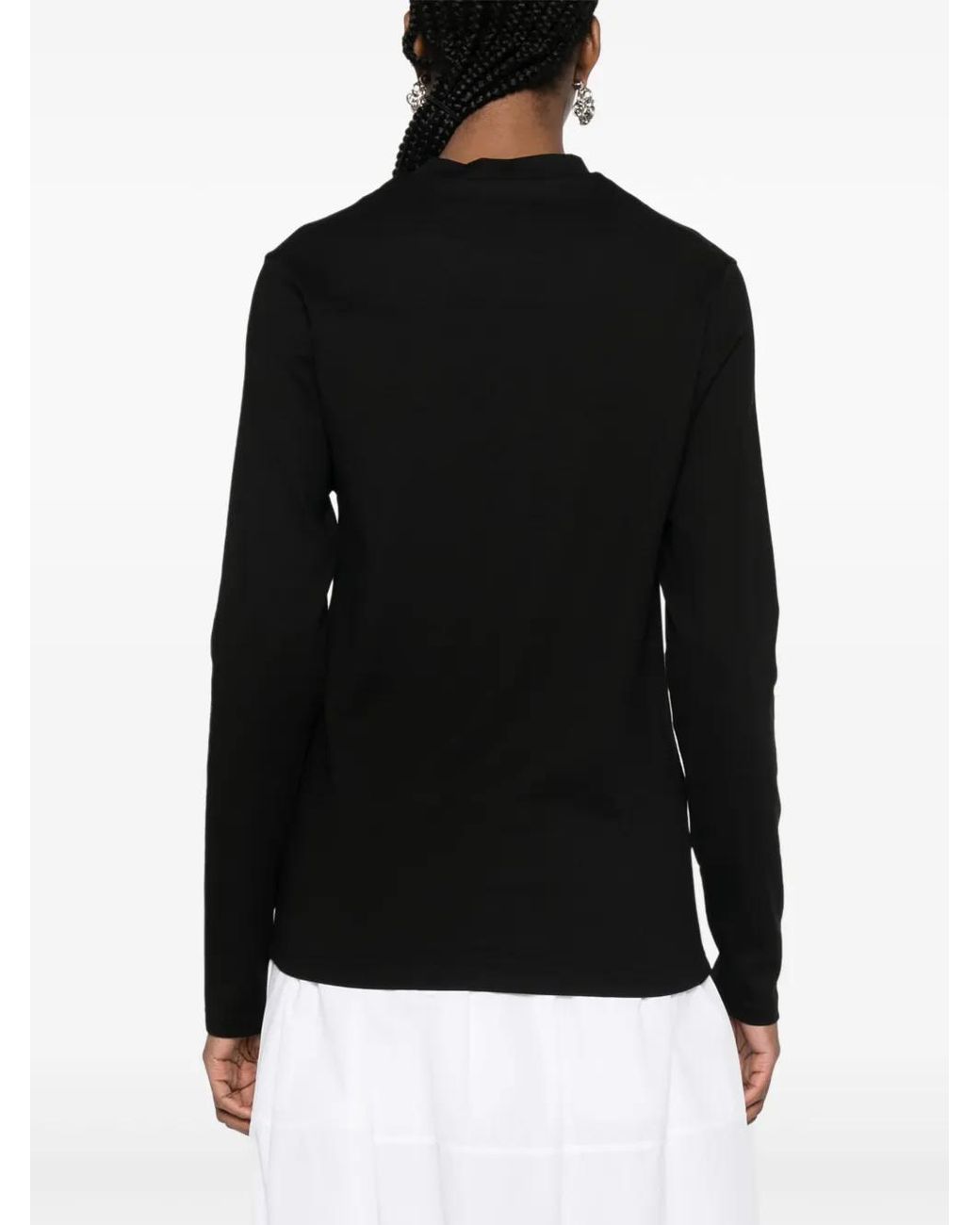 Jil Sander Black Logo Cotton T-shirt