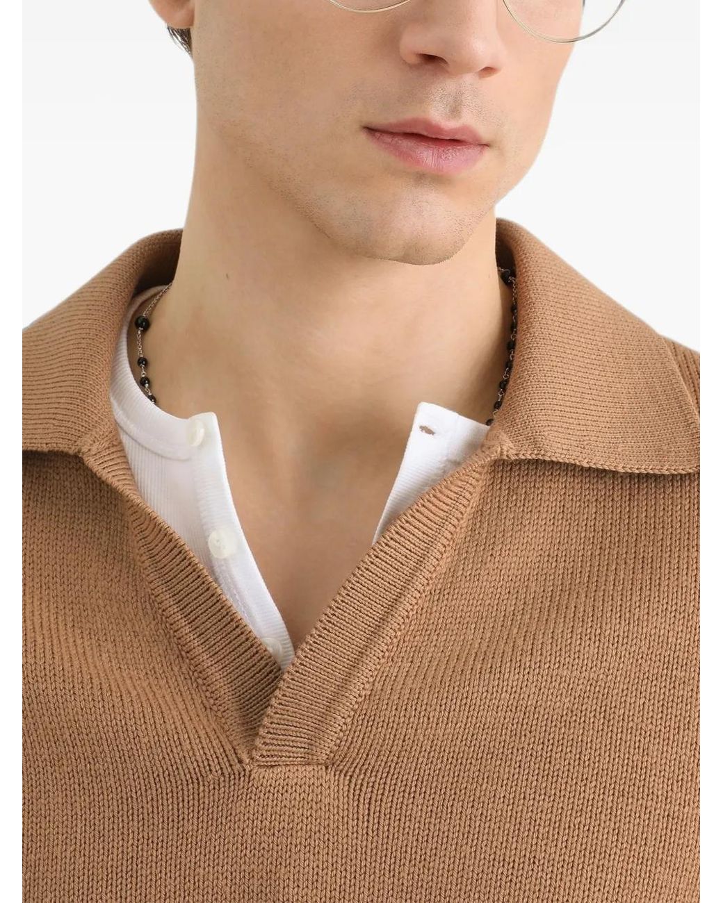 Dolce & Gabbana Brown Virgin-Wool Polo Shirt for men