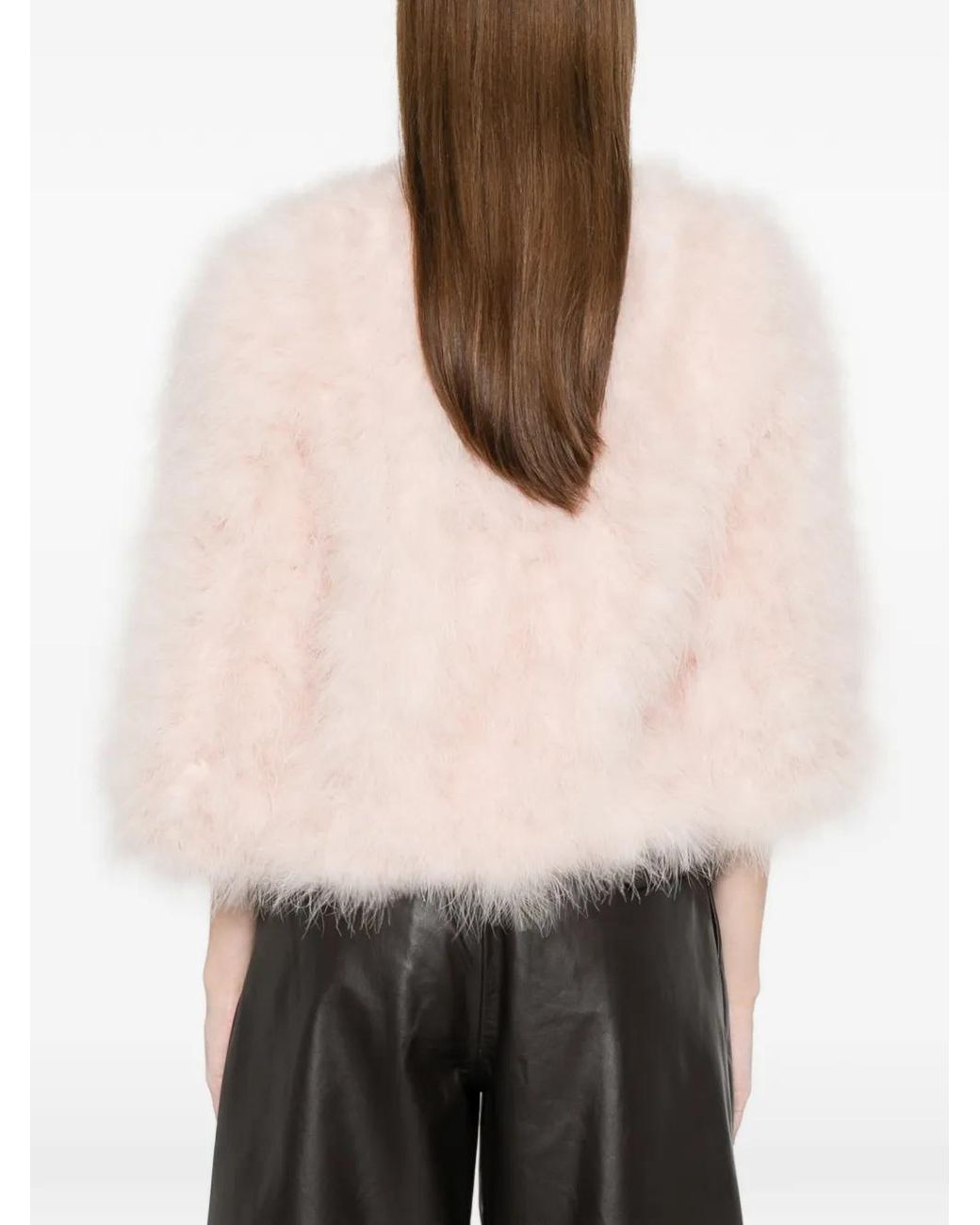 Yves Salomon Pink Faux Fur & Shearling Jackets