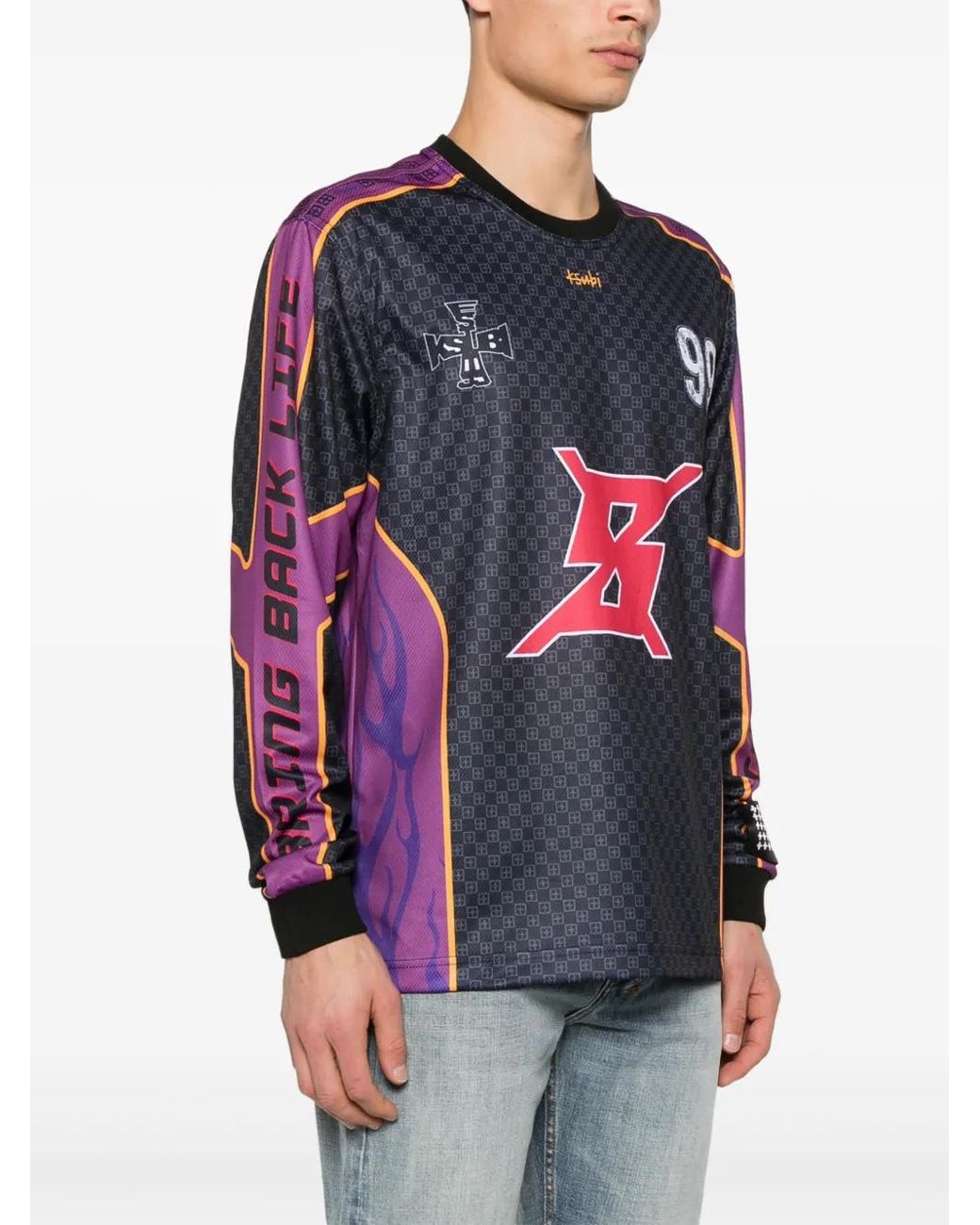 Ksubi Stringer Moto Jersey in Black for Men | Lyst