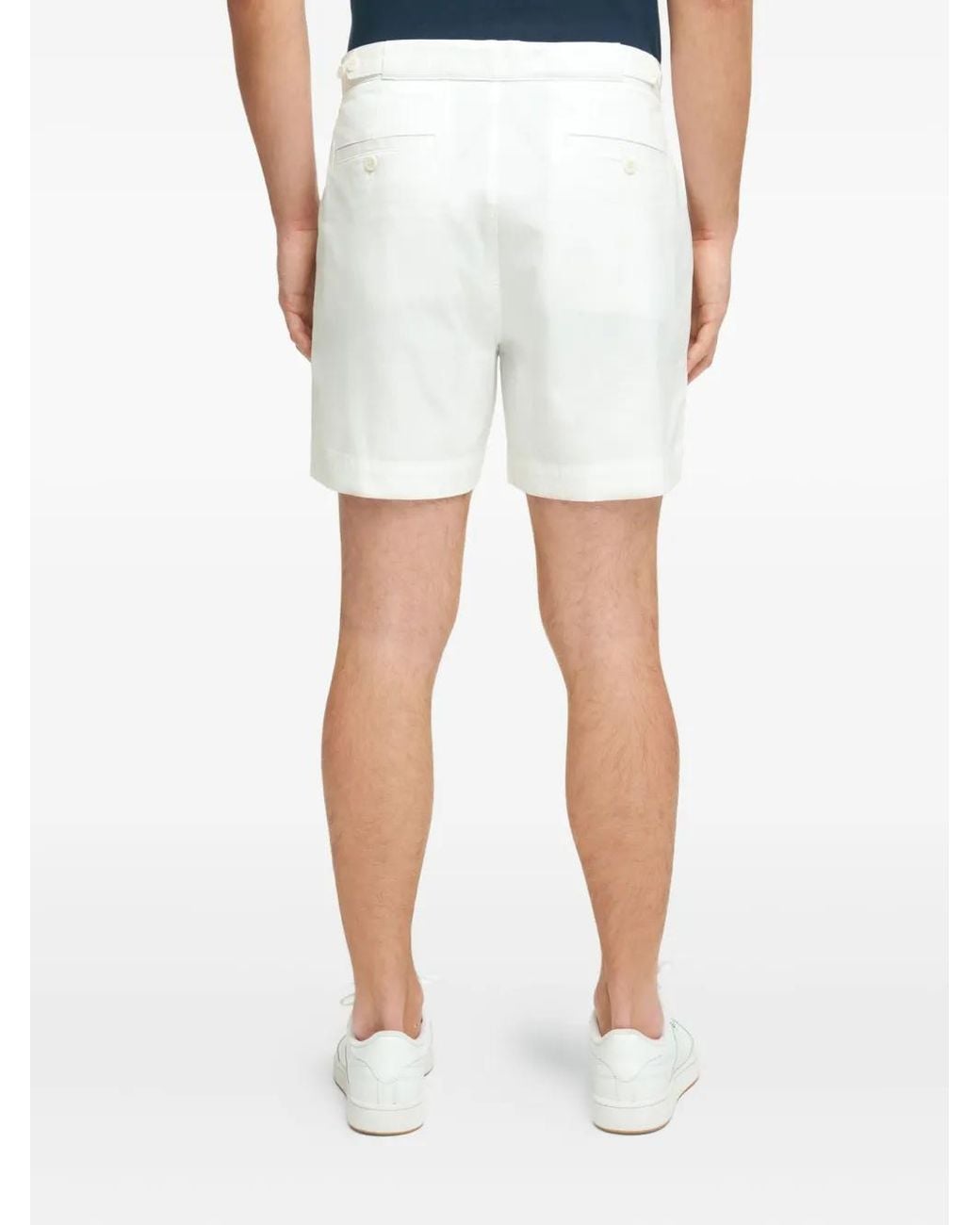 Brooks Brothers White Side-Piping Tennis Shorts for men