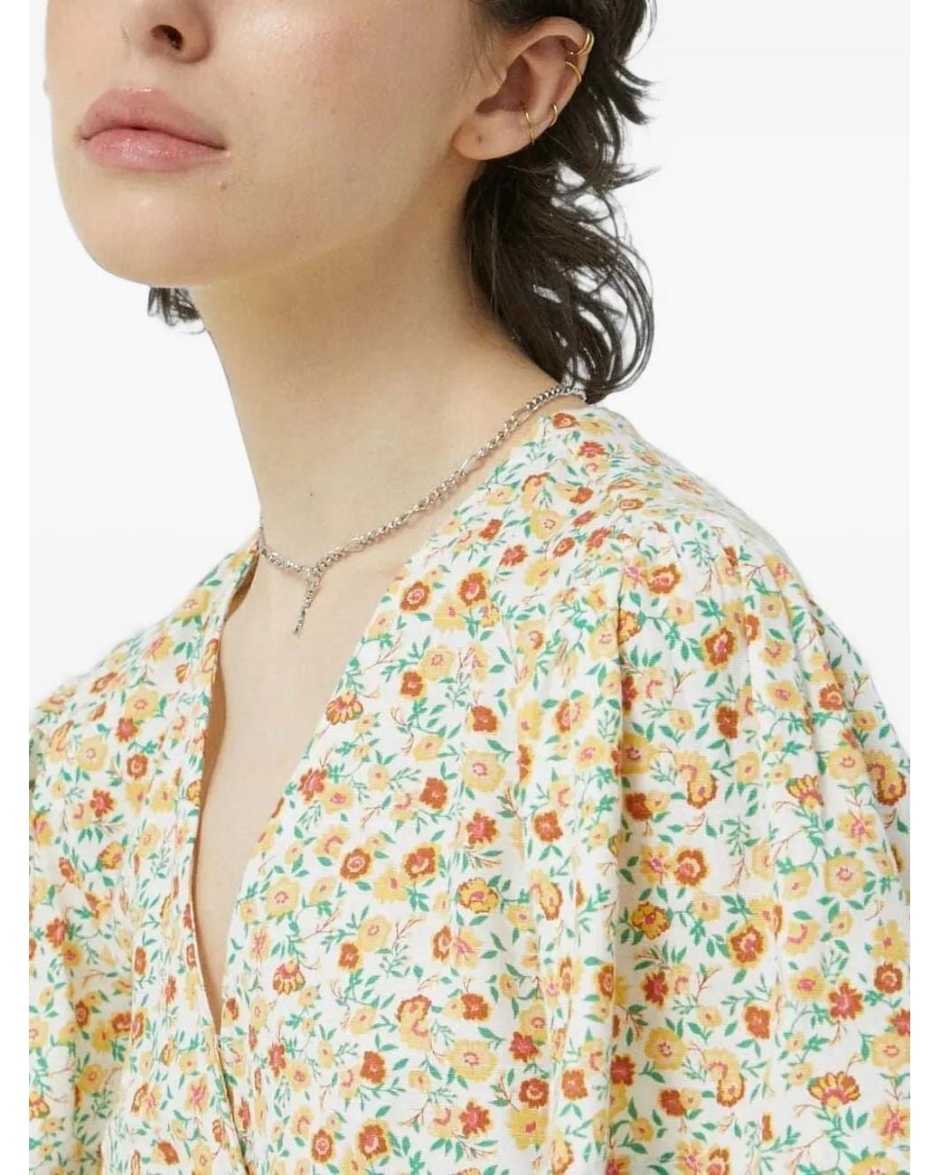 Billabong Natural Floral-Print A-Line Mini Dress