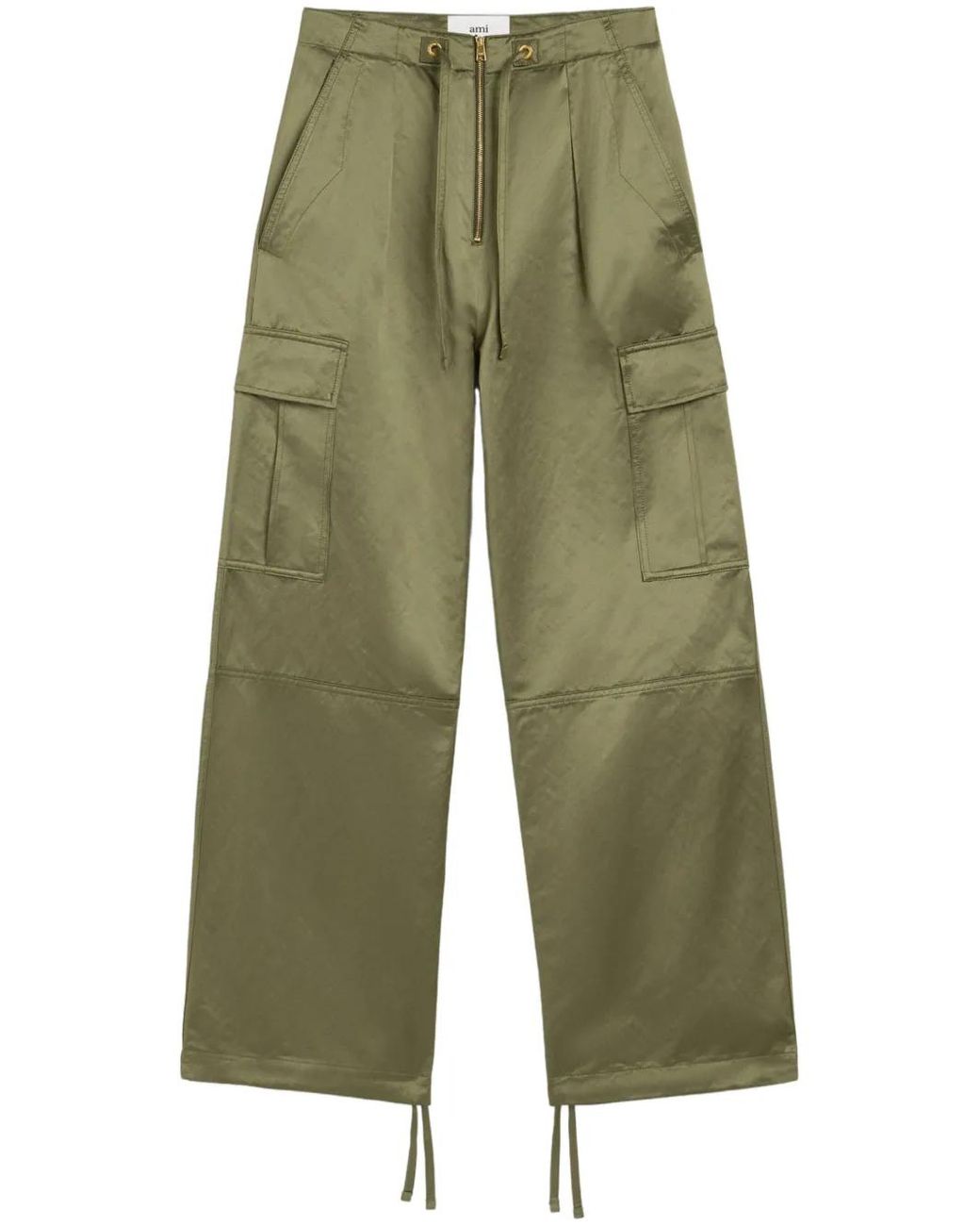 AMI Green Zipped Cargo Pants